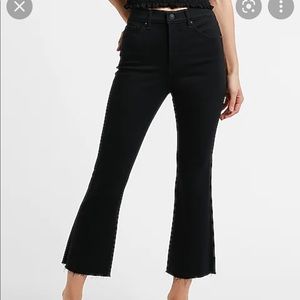 High rise cropped jeans